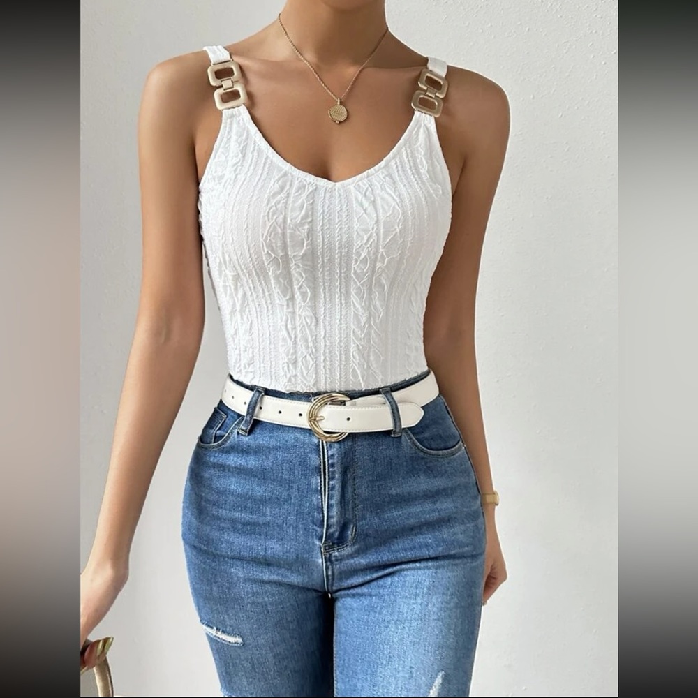 Boho chain detail cami top